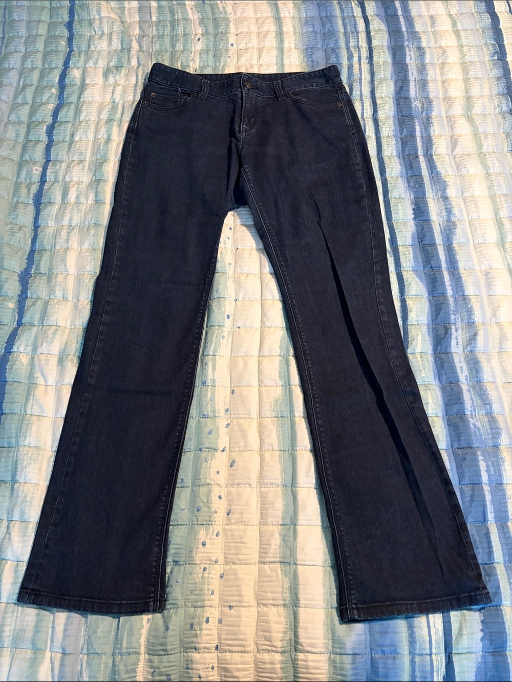 LOFT Curvy Straight Jeans Size 10 Dark Wash Stretch Denim